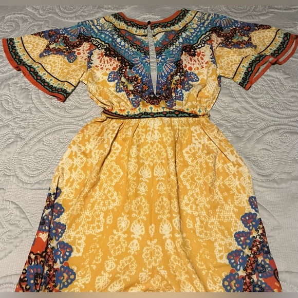 Flying Tomato Bohemian Yellow and Blue Jumpsuit - Picture 5 of 15